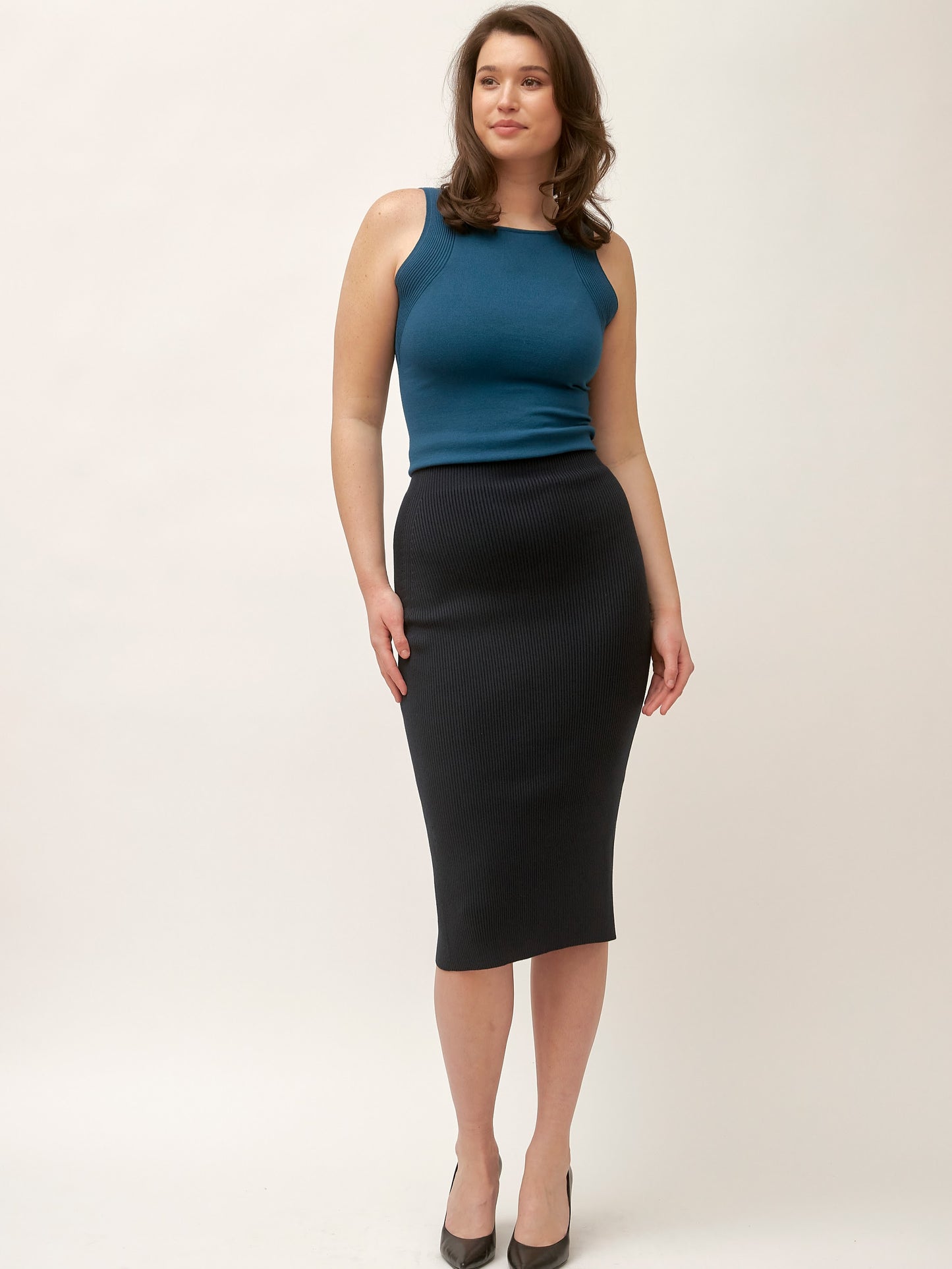 Bette Rib Knit Pencil Skirt